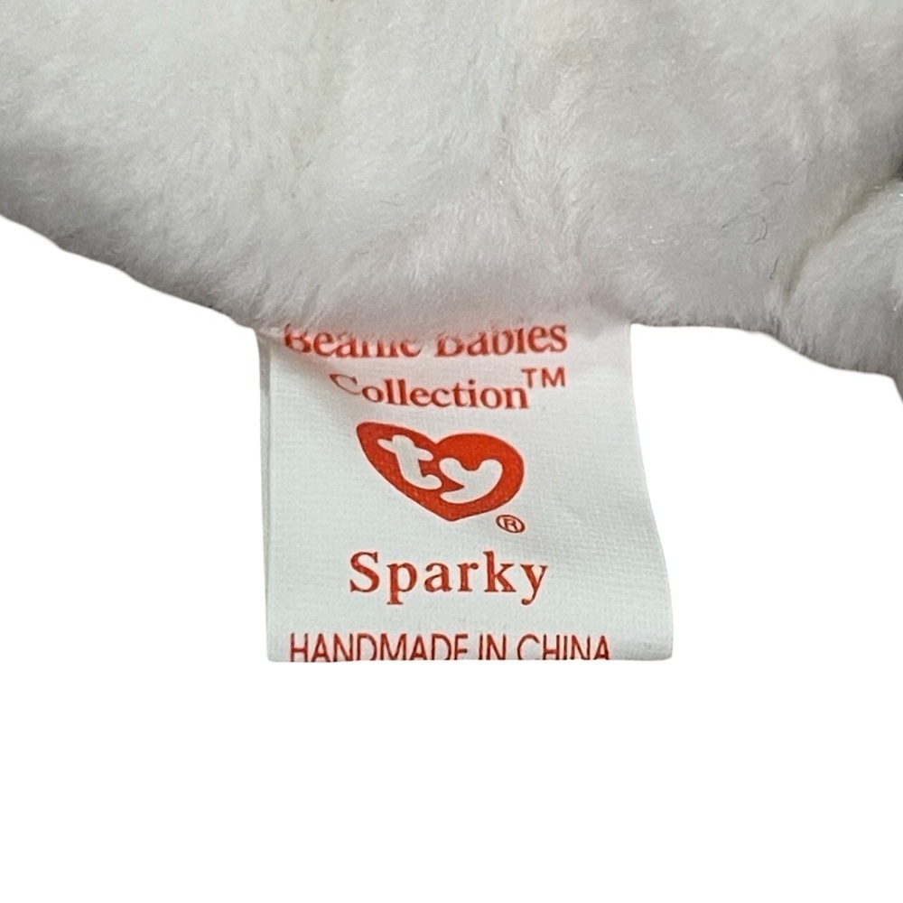 Ty Retired Beanie Baby Sparky "DOTTY" On Tags Errors 1996 Pe Pellets - Picture 6 of 7